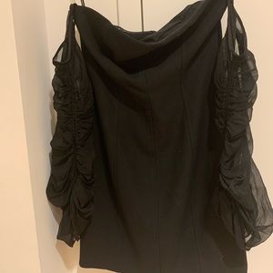 Cinq black runched short dress